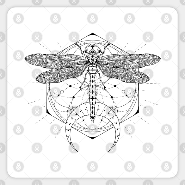 Dragonfly | Sacred Geometry Sticker by CelestialStudio